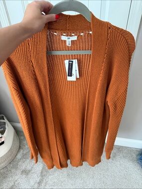 bp Open-Front Cardigan in Rust